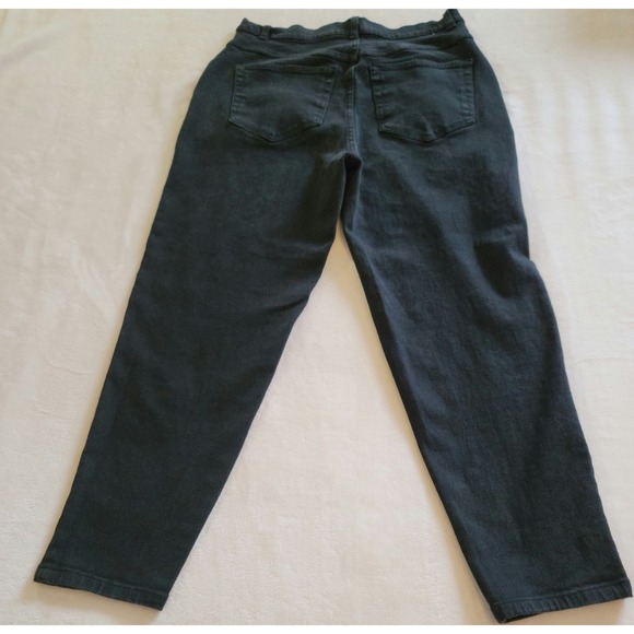 Cherokee Stretch Black Denim Jeans Womens Size 16x29 Straight Leg Casual - Picture 2 of 9